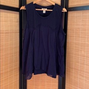 Pretty Navy Tank/Blouse